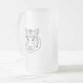 Tiger Illustration Mattglas Bierglas (Vorderseite Links)