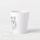 Tiger Illustration Milchtasse (Vorderseite)