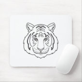 Tiger Illustration Mousepad (Mit Mouse)