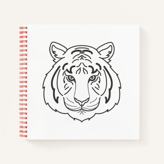 Tiger Illustration Notizblock (Vorderseite)