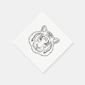 Tiger Illustration Serviette (Ecke)
