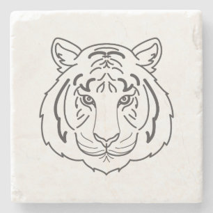 Tiger Illustration Steinuntersetzer