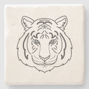Tiger Illustration Steinuntersetzer