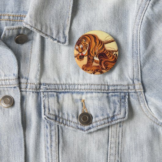 Tiger Illustration von Ito Jakuchu Button (Beispiel)