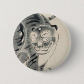Tiger Illustration von Ito Jakuchu Button (Vorderseite)