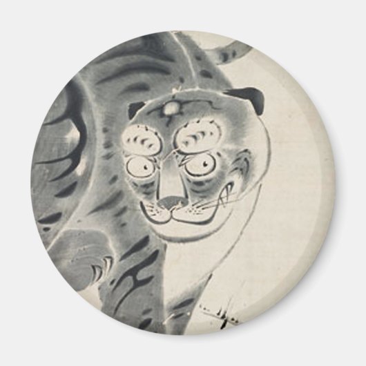 Tiger Illustration von Ito Jakuchu Magnet (Vorne)