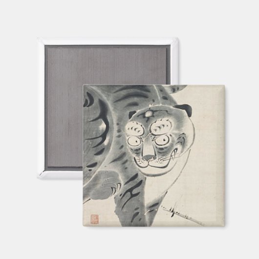 Tiger Illustration von Ito Jakuchu Magnet (Vorderseite/Rückseite)