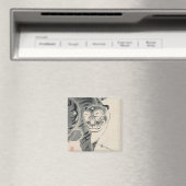 Tiger Illustration von Ito Jakuchu Magnet (In Situ (Geschirrspüler))