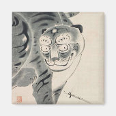 Tiger Illustration von Ito Jakuchu Magnet (Vorne)