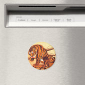 Tiger Illustration von Ito Jakuchu Magnet (In Situ (Geschirrspüler))