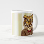 Tiger im Abend Jumbo-Tasse (Vorderseite Rechts)