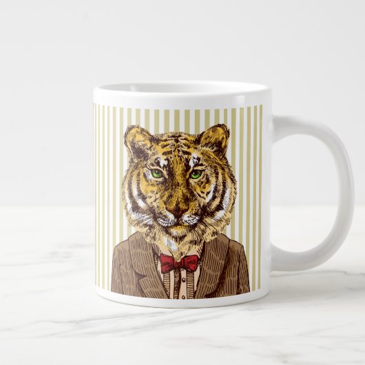 Tiger im Abend Jumbo-Tasse (Rechts)