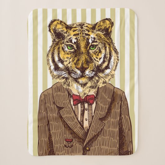 Tiger Im Abendanzug Sherpadecke (Vorderseite)
