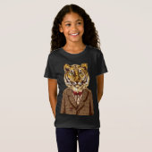Tiger Im Abendanzug T-Shirt (Vorne ganz)