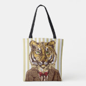 Tiger Im Abendanzug Tasche (Rückseite)