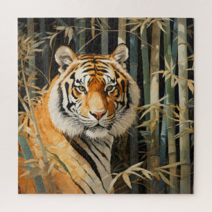 Tiger im Bambuswald Puzzle