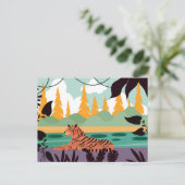 Tiger im Dschungel 2 Postkarte (Stehend Vorderseite)