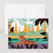 Tiger im Dschungel 2 Postkarte (Vorne/Hinten)