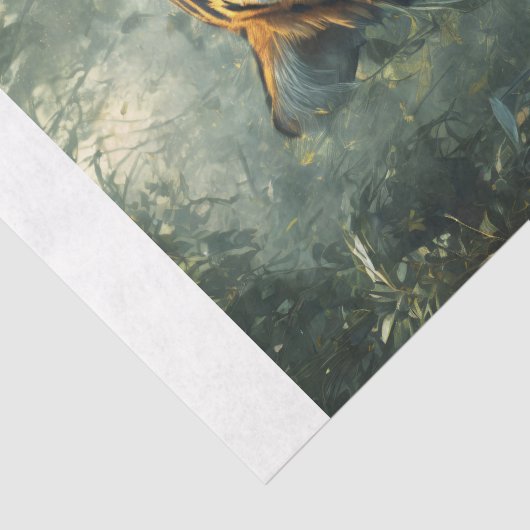Tiger im Dschungel - Entkopplung - Seidenpapier (Detail)