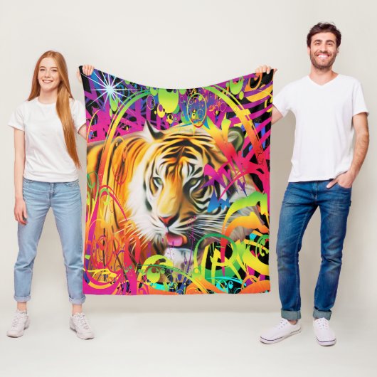 Tiger im Dschungel Fleece Blanket (Beispiel)