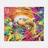 Tiger im Dschungel Fleece Blanket (Vorderseite (Horizontal))