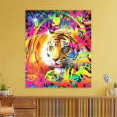 Tiger im Dschungel Leinwanddruck (Insitu (Wohnzimmer))