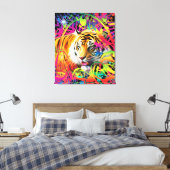 Tiger im Dschungel Leinwanddruck (Insitu (Schlafzimmer))