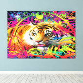 Tiger im Dschungel Leinwanddruck (Insitu (Holzboden))