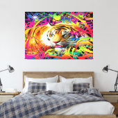 Tiger im Dschungel Leinwanddruck (Insitu (Schlafzimmer))