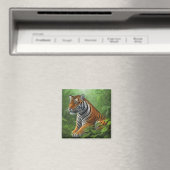 Tiger im Dschungel Magnet (In Situ (Geschirrspüler))