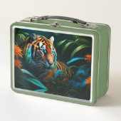 Tiger im Dschungel Metal Lunchbox (Vorderseite)