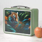 Tiger im Dschungel Metal Lunchbox (Beispiel)