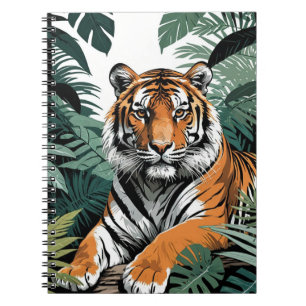 Tiger im Dschungel Notebook-Journal Notizblock