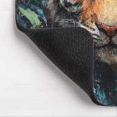 Tiger im Dschungel-Porträtgemälde Mousepad (Ecke)