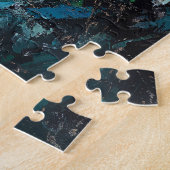 Tiger im Dschungel-Porträtgemälde Puzzle (Seite)