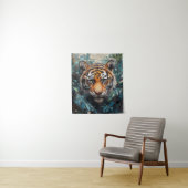 Tiger im Dschungel-Porträtgemälde Wandteppich (Beispiel)