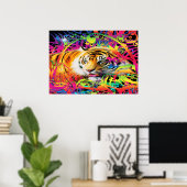 Tiger im Dschungel Poster (Heimbüro)