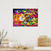 Tiger im Dschungel Poster (Küche)