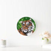 Tiger im Dschungel Runde Wanduhr (Zuhause)