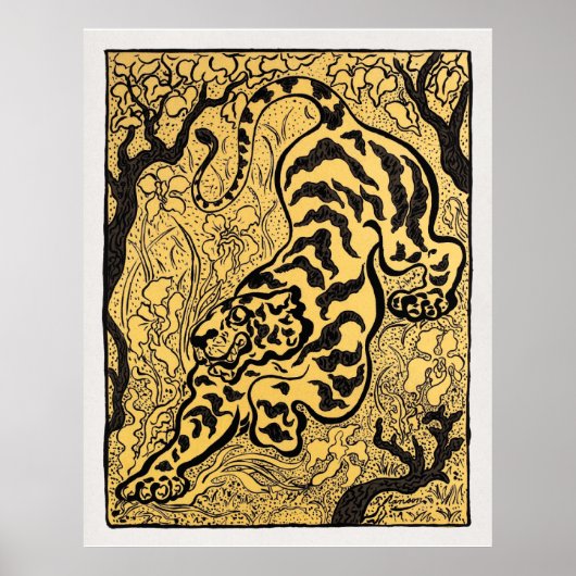 Tiger im Dschungel (Tiger in the Jungle) (1893 Poster (Vorne)
