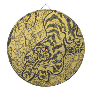 Tiger im Dschungel (Wild Animal) (von Paul Ranson) Dartscheibe
