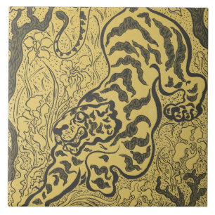 Tiger im Dschungel (Wild Animal) (von Paul Ranson) Fliese