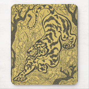 Tiger im Dschungel (Wild Animal) (von Paul Ranson) Mousepad