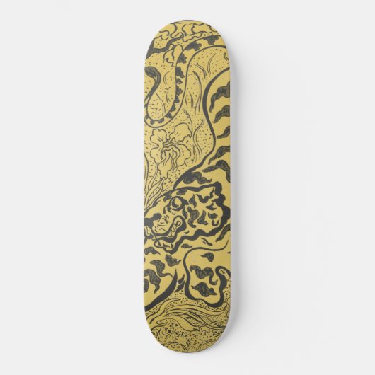 Tiger im Dschungel (Wild Animal) (von Paul Ranson) Skateboard (Vorderseite)