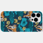 Tiger im gelben Lotusteich Case-Mate iPhone Hülle (Rückseite (Horizontal))