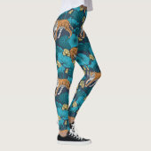 Tiger im gelben Lotusteich Leggings (Rechts)