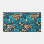 Tiger im gelben Lotusteich Schreibtischunterlage (Vorderseite)