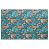 Tiger im gelben Lotusteich Stoff (Yard (91,4 cm))