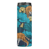 Tiger im gelben Lotusteich Thermosbecher (Rückseite)