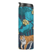 Tiger im gelben Lotusteich Thermosbecher (Nach rechts gedreht)